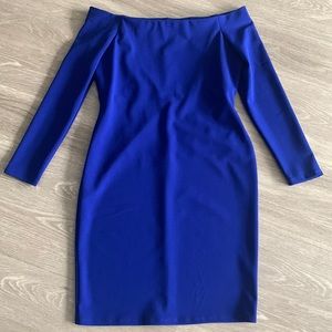 Eliza J. Off the Shoulder Long Sleeve Fitted Dress